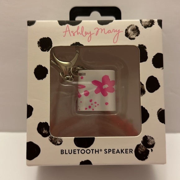 Ashley Mary Pink Floral Mini Portable Bluetooth Speaker with Shutter Remote. - Picture 6 of 7